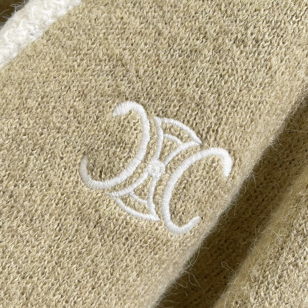 celine トレンチ コート レディース激安通販 アウター トップス 暖かい ロゴ刺繍 柔らかい フワフワ ブラウン_4
