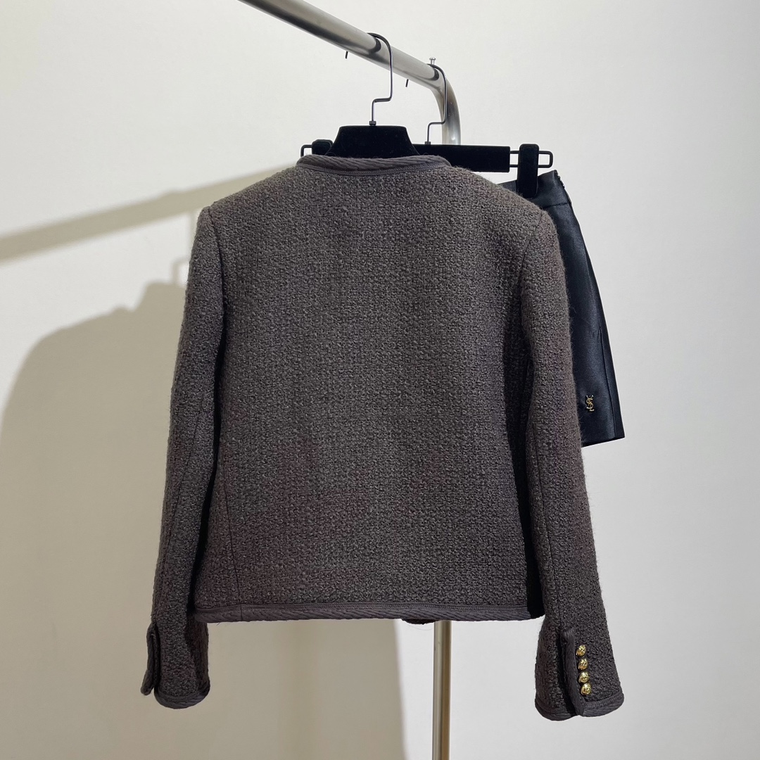 セリーヌ アウター偽物 レディース ジャケット トップス 暖かい 柔らかい 高級品 秋冬新作 ファッション グレイ_8