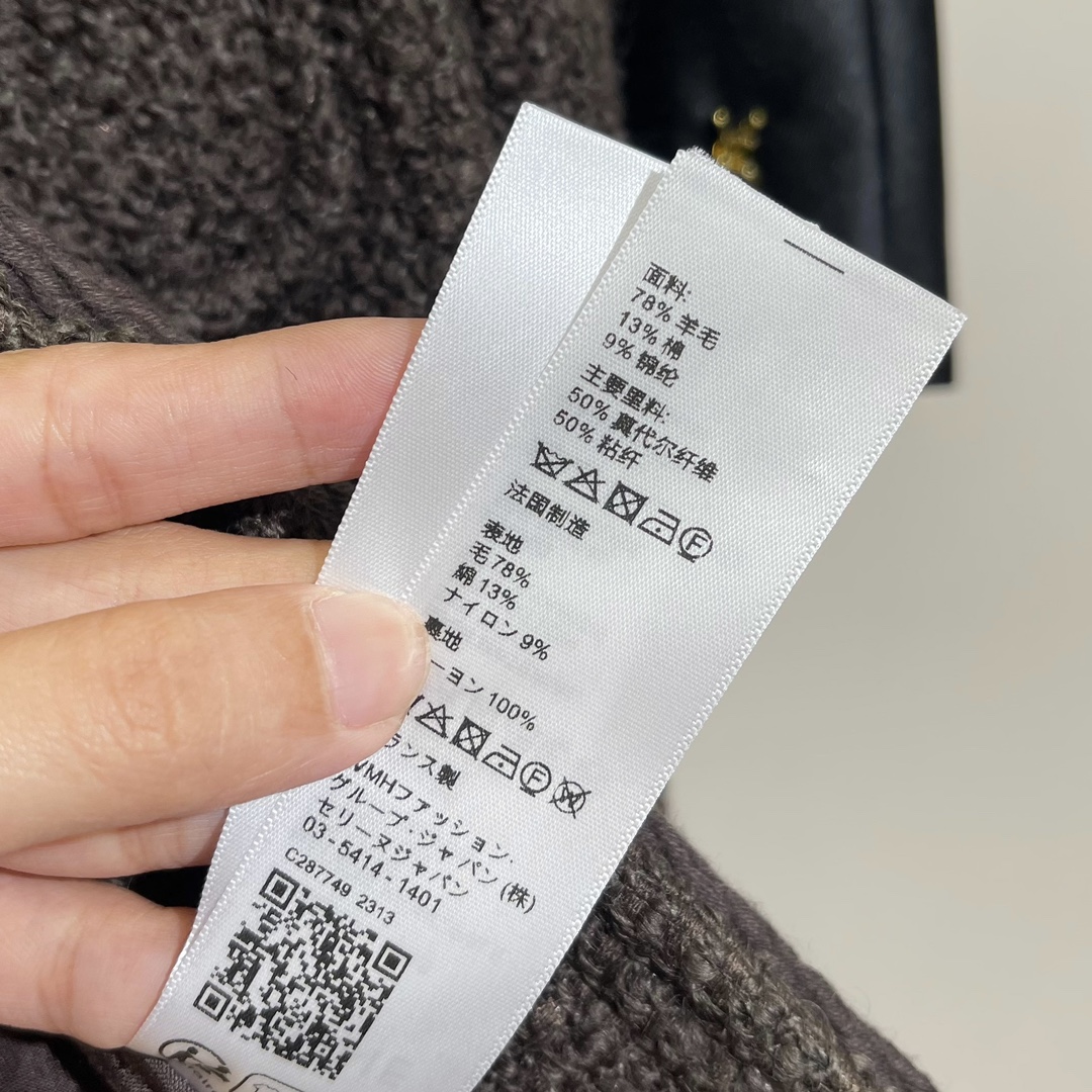 セリーヌ アウター偽物 レディース ジャケット トップス 暖かい 柔らかい 高級品 秋冬新作 ファッション グレイ_9
