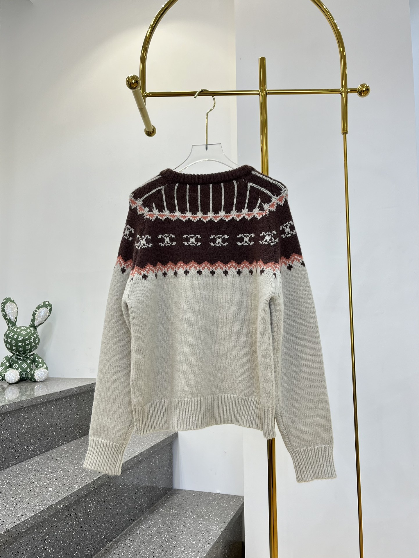 抜群な存在感 セリーヌ カシミヤ ニット激安通販 トップス 厚い セーター 暖かい 秋冬服 流行 ホワイト_2
