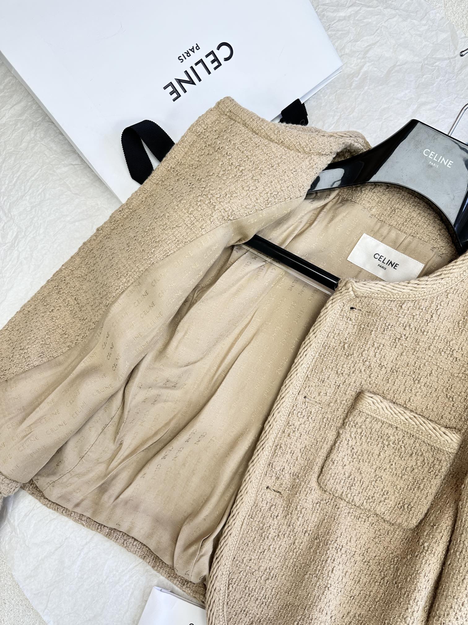 セリーヌ ウェア激安通販 トップス 厚い アウター  レディース ジャケット 柔らかい シンプル 日常 ブラウン_3