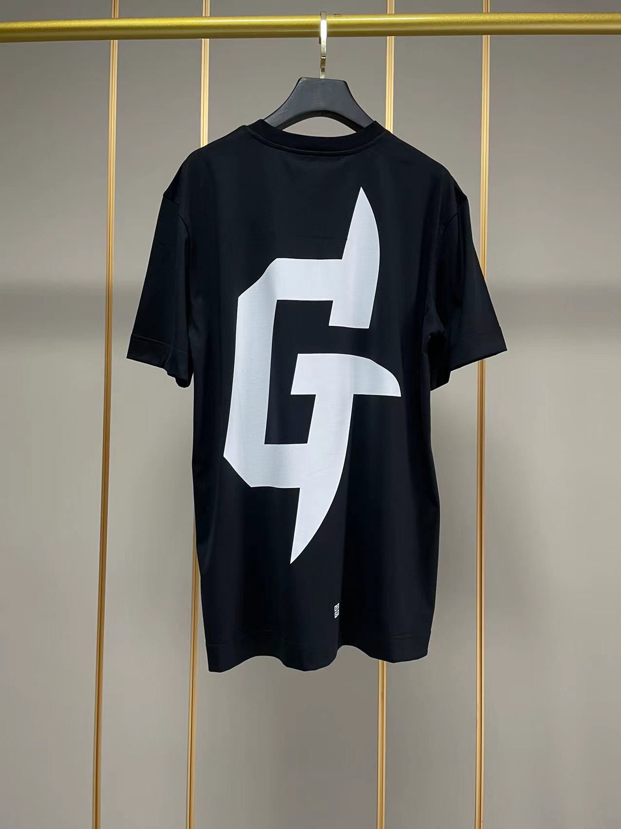 ジバンシィ キッズスーパーコピートップス 純綿 短袖 ファッション大きい文字Gプリント 柔らかい 爽やか！ブラック_1
