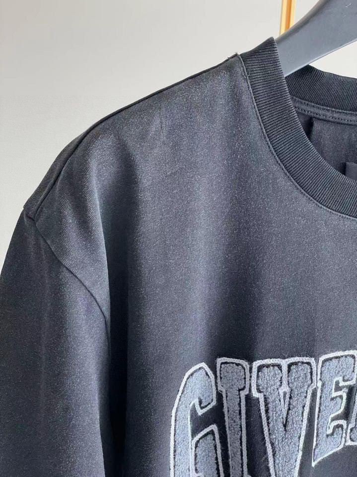 ジバンシィ セットアップスーパーコピー トップス 純綿 半袖 ロゴプリント 柔らかい シンプル Tシャツ ブラック_4