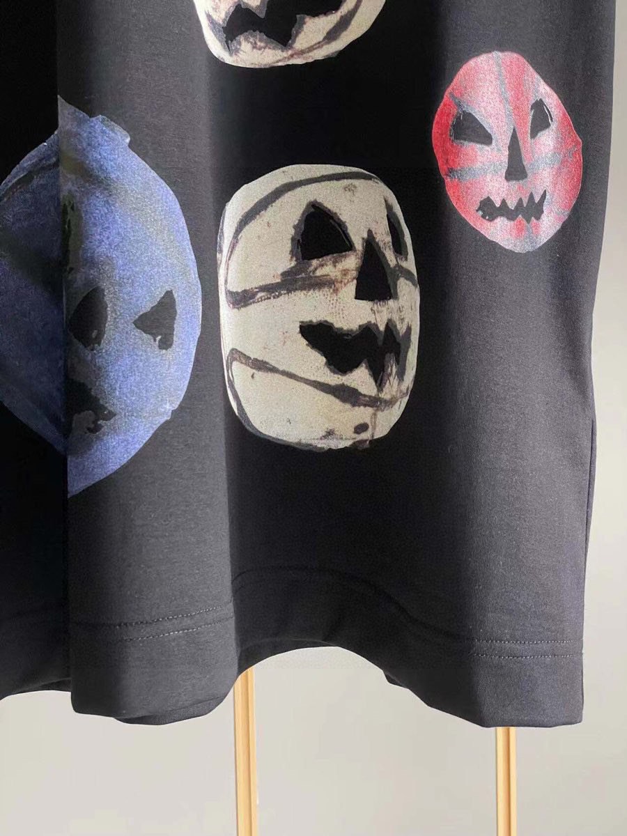 ジバンシー メンズtシャツ激安通販 Tシャツ トップス 純綿 半袖  カボチャプリント 柔らかい ファッション ブラック_5