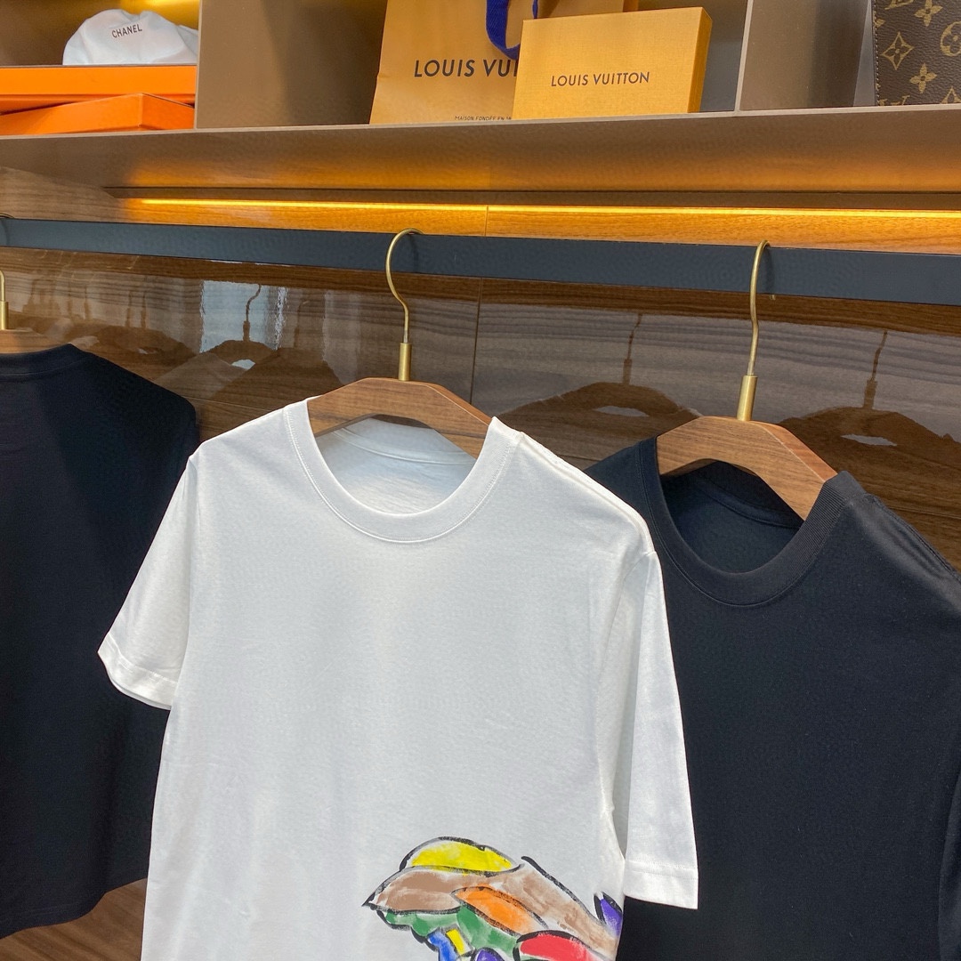 春夏新品 ヴェルサーtシャツスーパーコピー 純綿 トップス ファッション 短袖 丸首 シンプル プリント 2色可選_3