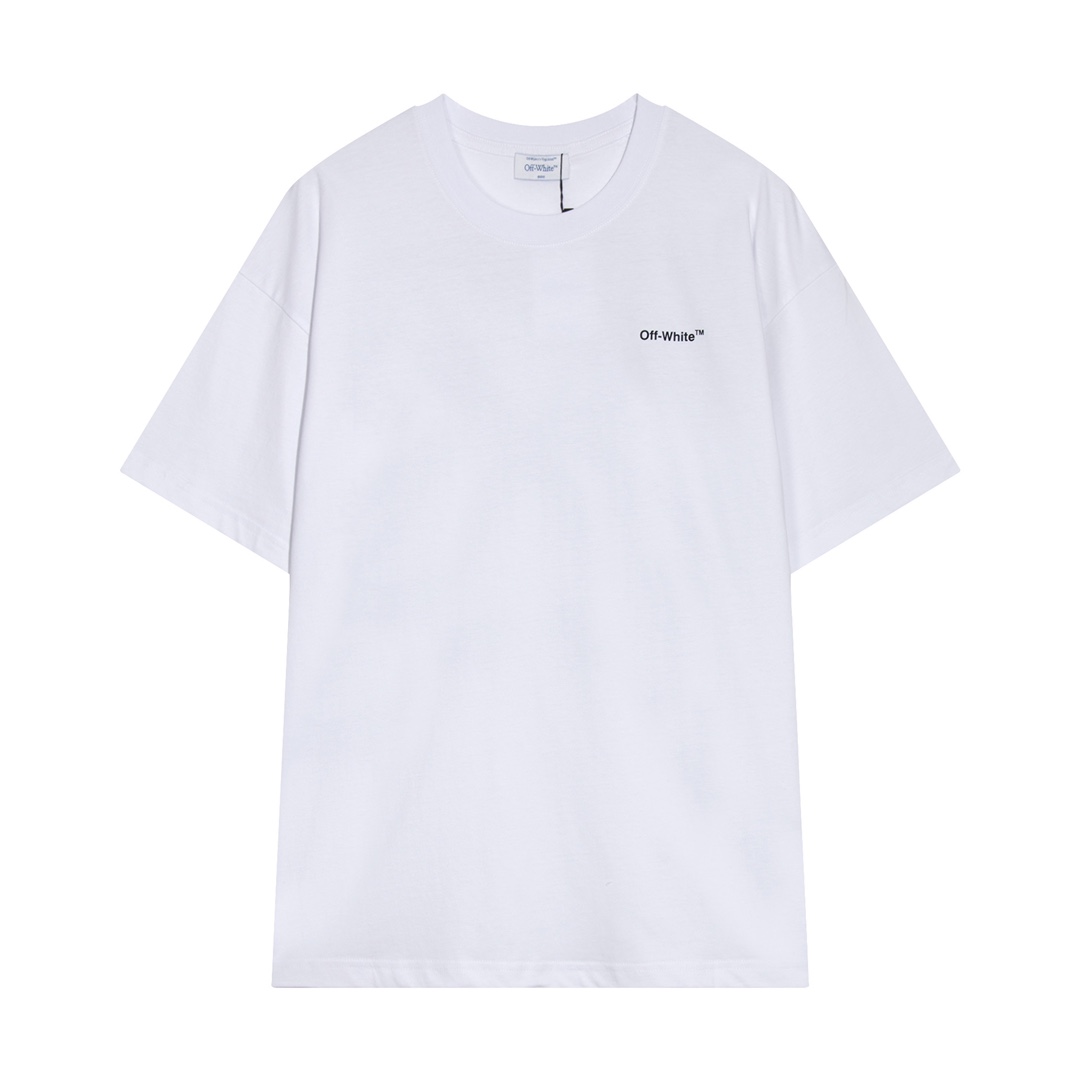 2024定番人気  オフホワイトｔシャツ偽物  高品質 コットン素材_1