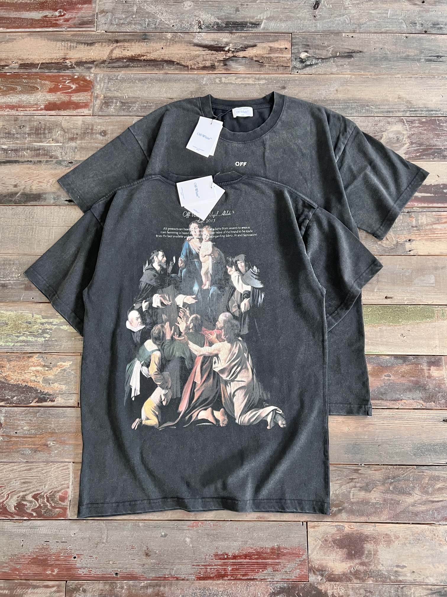 有名人 愛用品オフホワイト 英語　ｔシャツ偽物 2024年春夏 新作_2