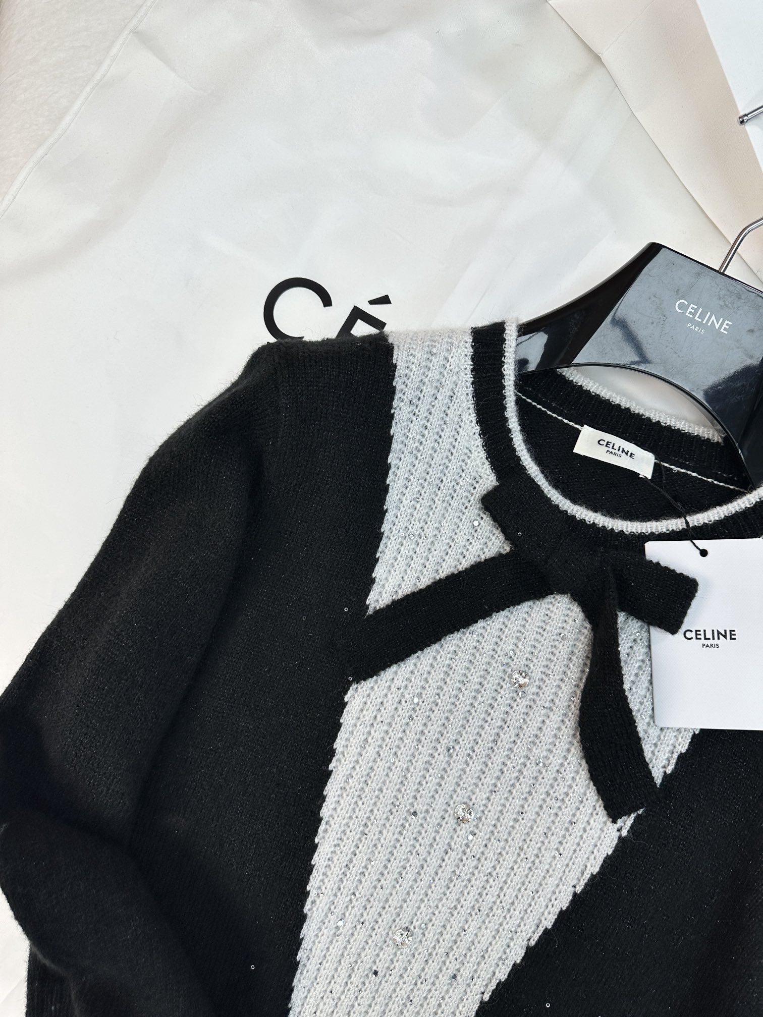 最安値人気 セリーヌ フィービー ニットｎ級品 トップス セーター 暖かい ファッション 柔らかい 高級品 ブラック_3