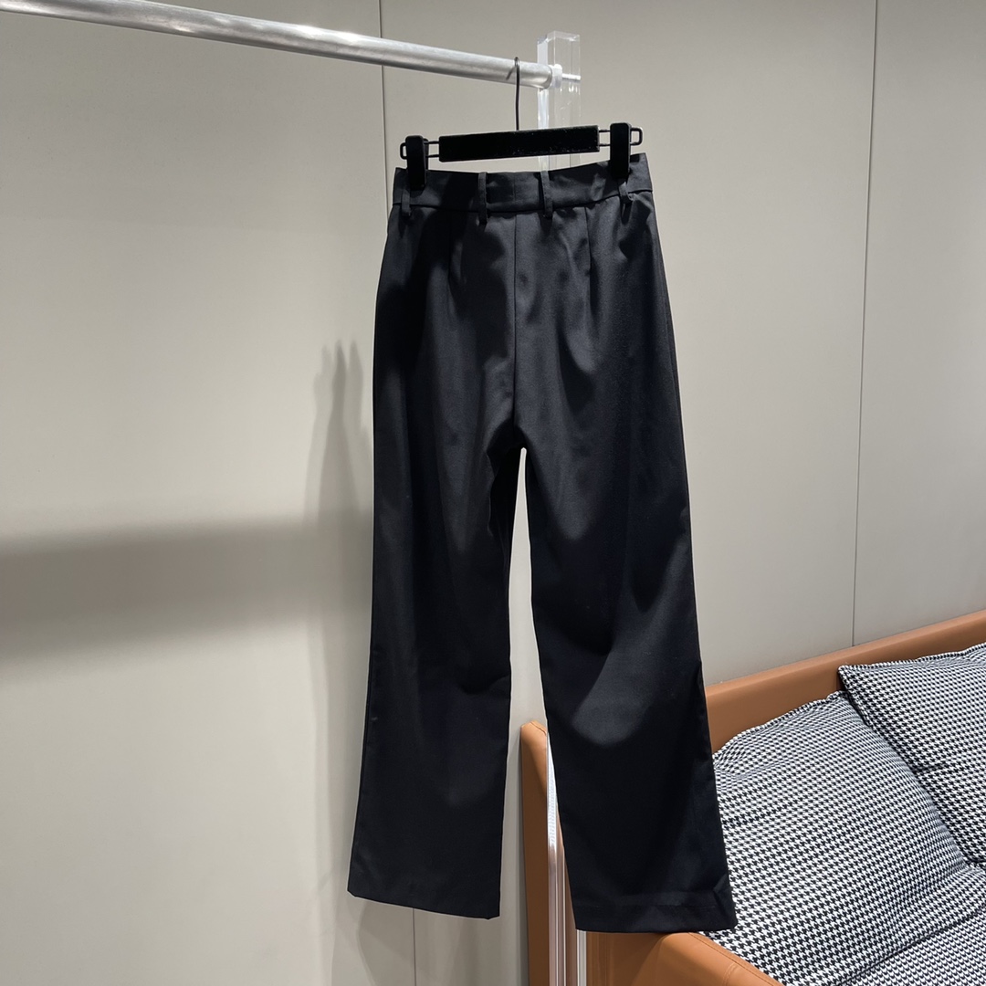セリーヌ パンツ サイズ感偽物 ズボン 秋服 NEWデザイン スラックス 無地 流行 ファッション ブラック_2