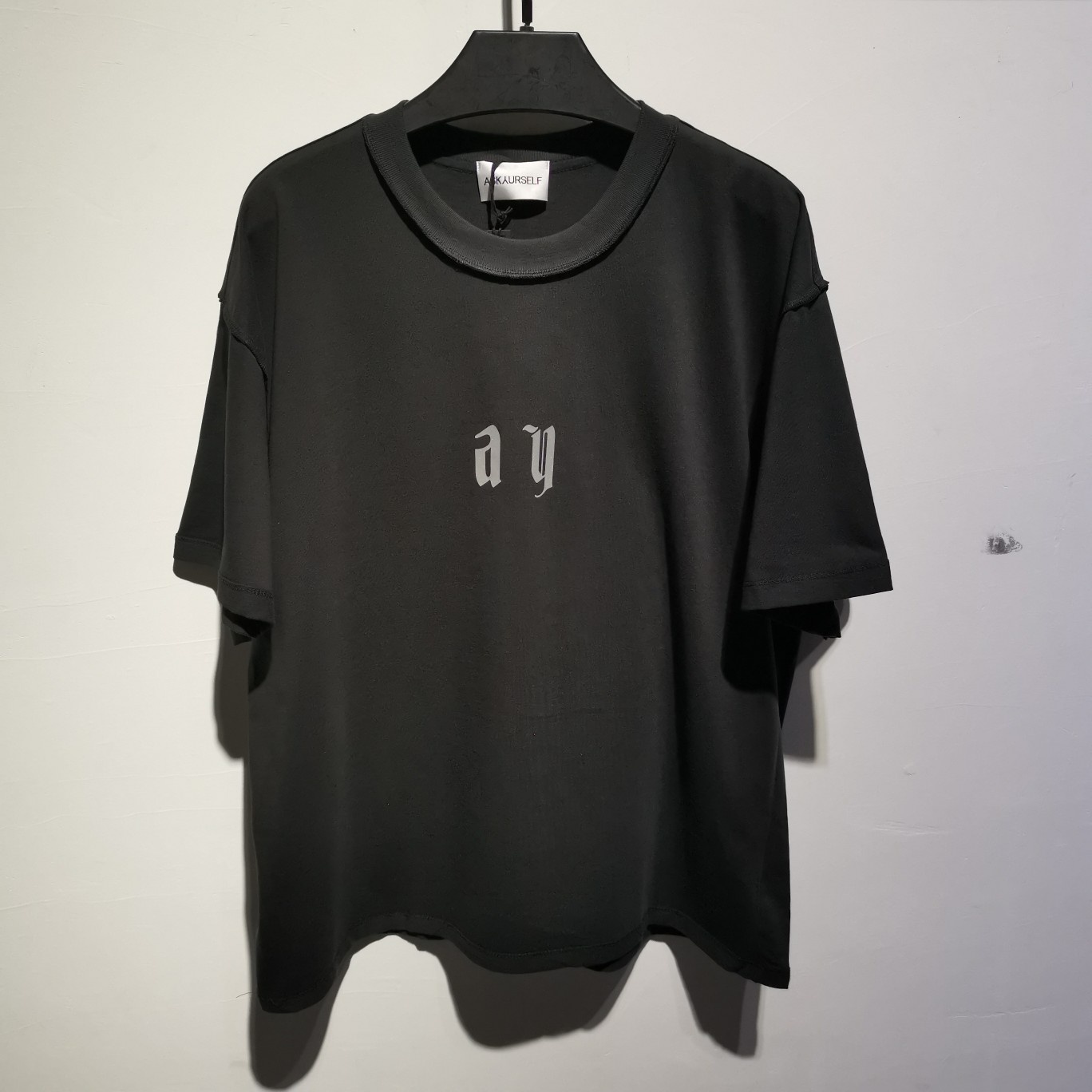 ASKYURSELF 夏服 tシャツ インナー激安通販 トップス 純綿 プリント 柔らかい 半袖 シンプル ファッション ブラック_1