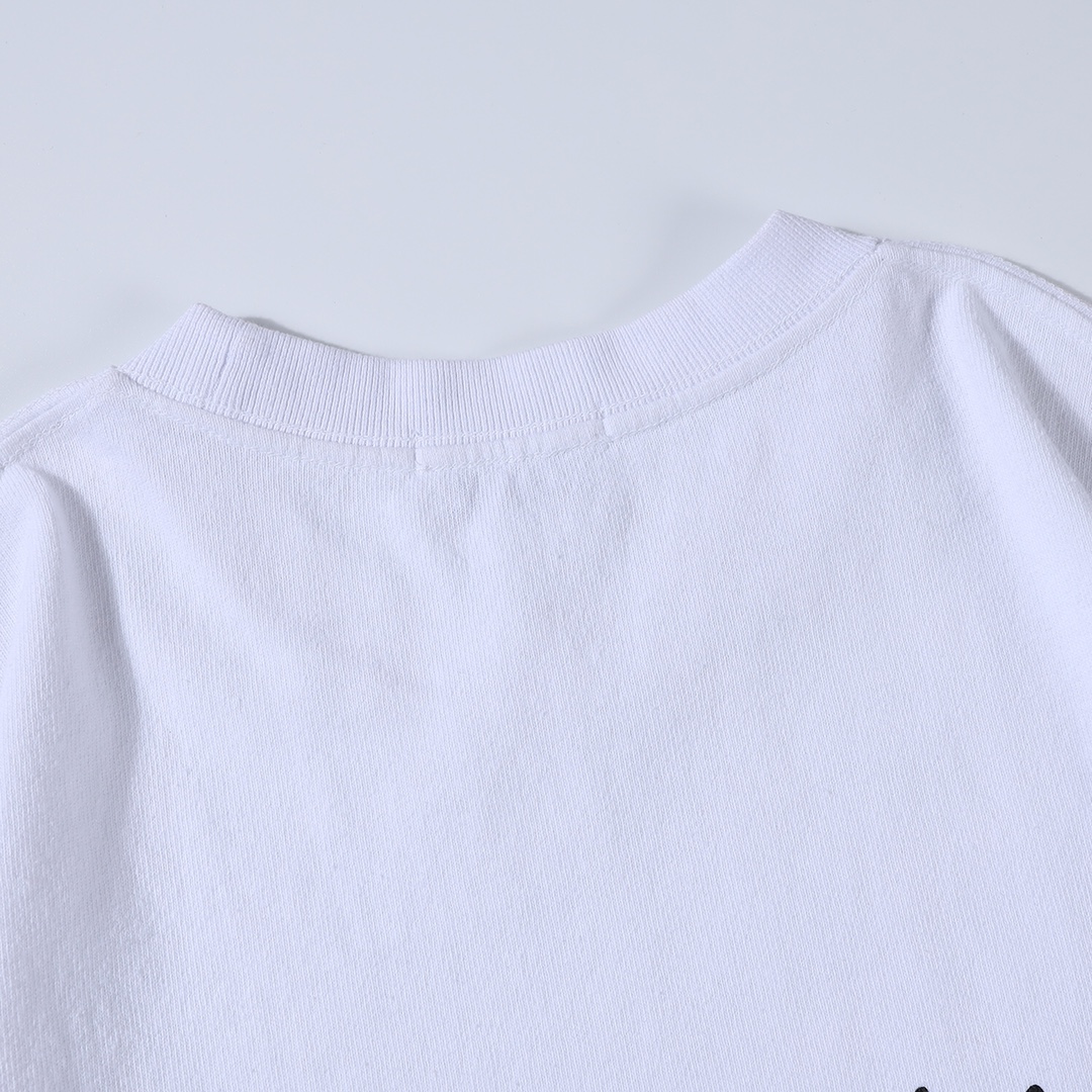 ASKYURSELF 春夏人気セール安い tシャツ イラスト 手書き偽物 トップス 純綿 プリント 柔らかい 半袖 シンプル ホワイト_5