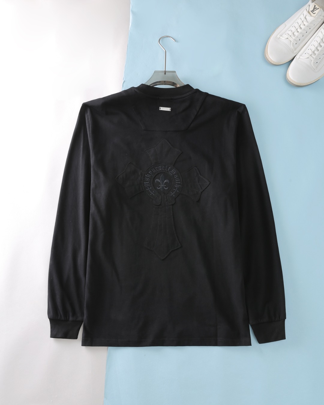 ASKYURSELF 爽やか！tシャツ 色ｎ級品 長袖 トップス 純綿 シンプル 人気商品 大販売 ファッション ブラック_2