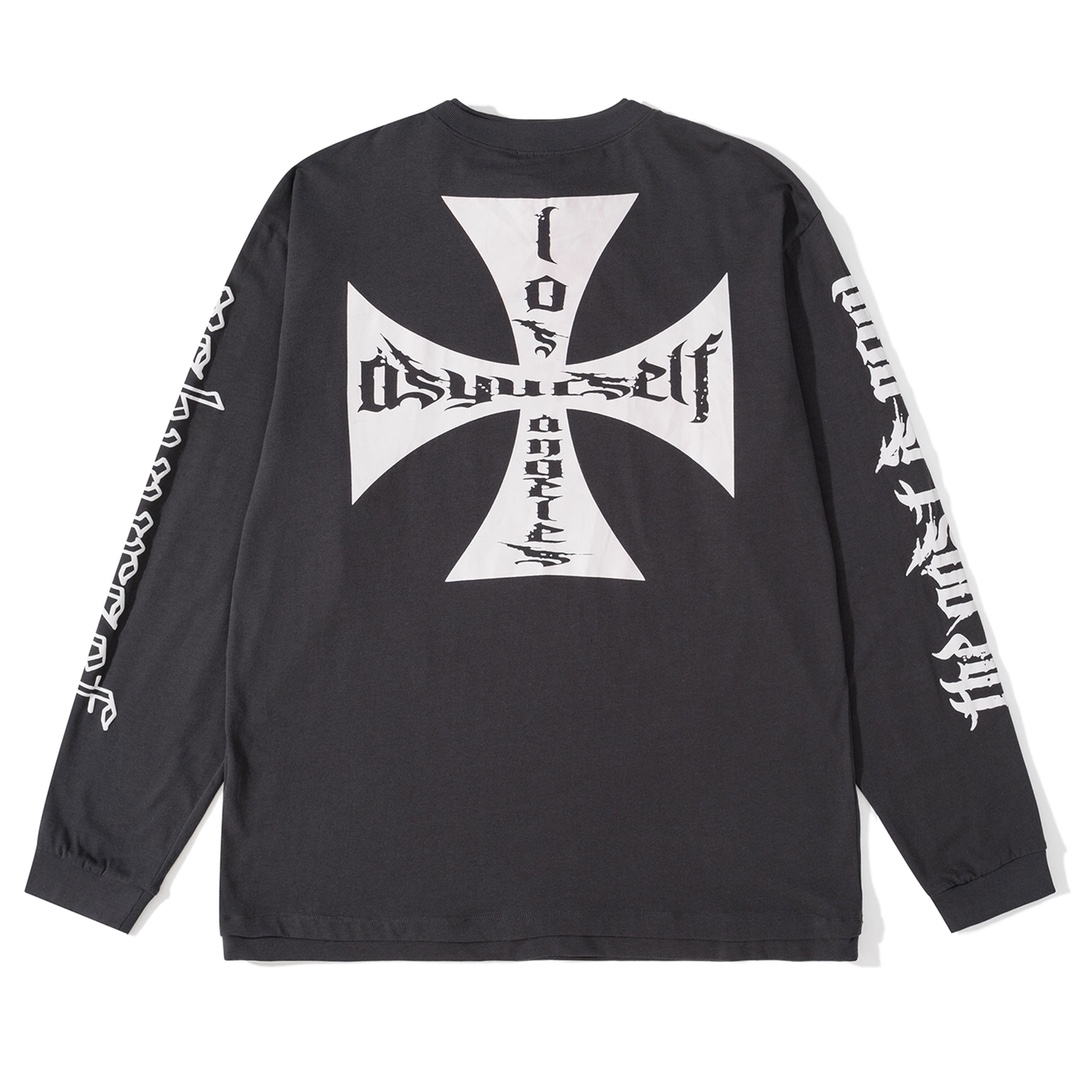 ASKYURSELF 新作到着!!  tシャツ おしゃれｎ級品 長袖 トップス 純綿 ゆったり ファッション ゆったり 人気品 ブラック_2