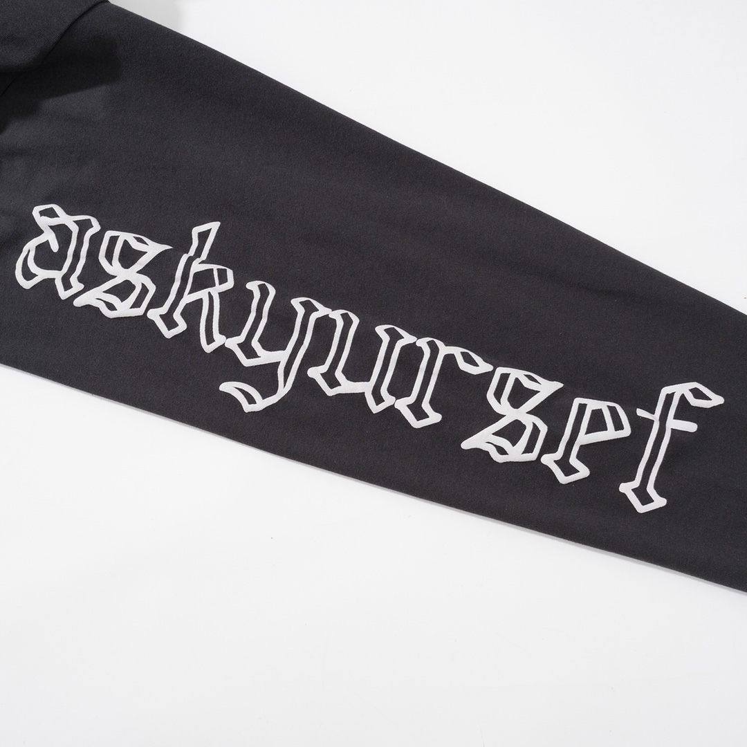 ASKYURSELF 新作到着!!  tシャツ おしゃれｎ級品 長袖 トップス 純綿 ゆったり ファッション ゆったり 人気品 ブラック_8