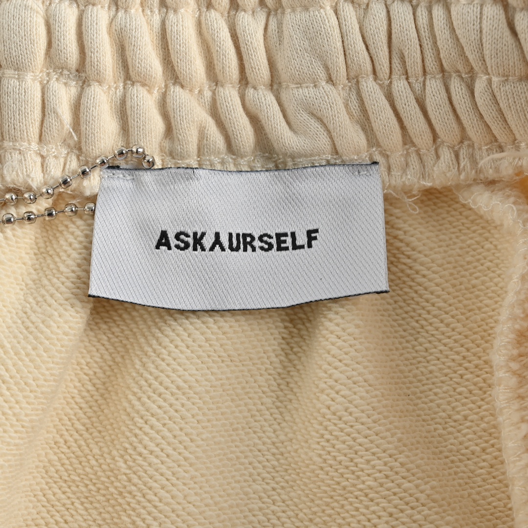 ASKYURSELF 人気定番豊富な アスクユアセルフ スウェット偽物 夏ズボン ショットパンツ 杏色_7
