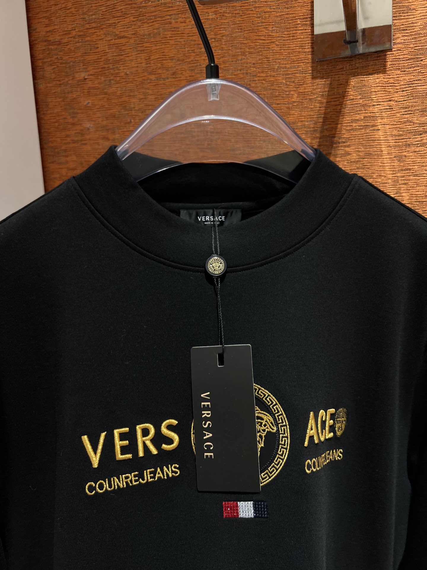 VERSACE ヴェルサーチシャツスーパーコピー 長袖Tシャツ トップス 純綿 ゆったり 人気新作 2色可選_5