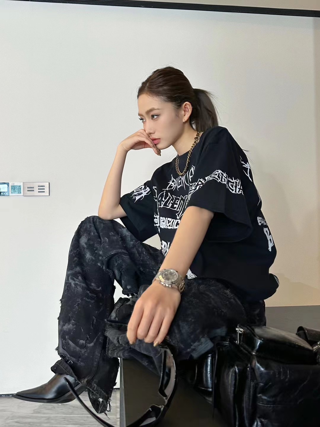 人気セール 安い バレンシアガ メルカリ tシャツ スーパーコピー 高品質 コットン素材_5