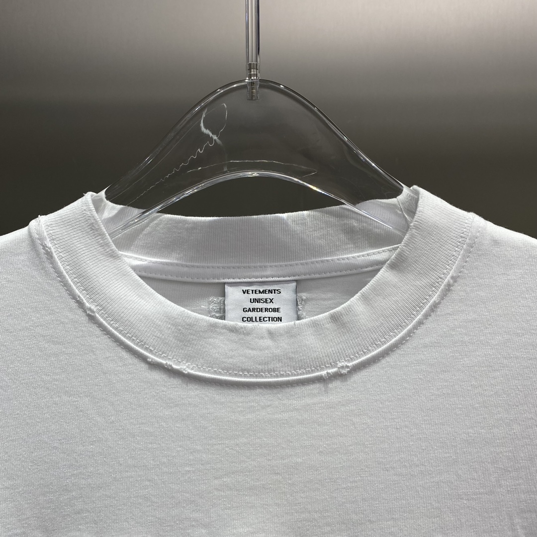 春夏新作 ヴェトモン tシャツ タグ激安通販 純綿 トップス 長袖 ゆったり ファッション プリント 男女兼用 人気 ホワイト_5