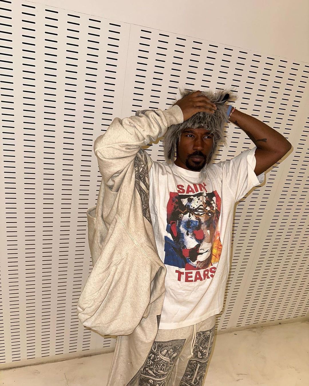 魅せる セントマイケル tシャツ メルカリコピー トップス 純綿 ピエロプリント 短袖 ファッション ホワイト_6