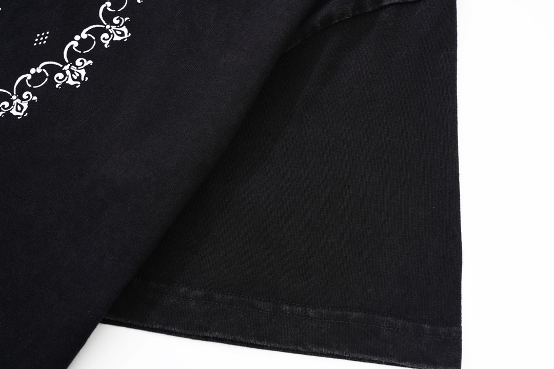 セントマイケル tシャツ 偽物コピー 平和鳩プリント トップス 純綿 半袖 シンプル バラプリント ブラック_6