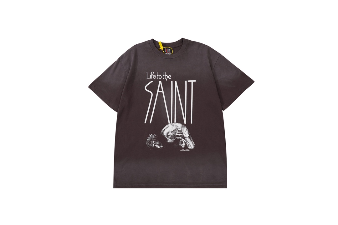 お勧め セントマイケル ヌビアンｎ級品 プリント トップス 純綿 半袖 シンプル 万能Tシャツ ブラウン_1