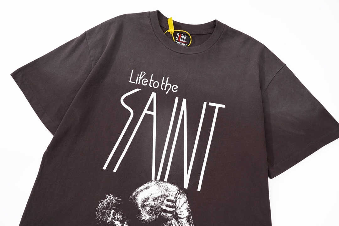お勧め セントマイケル ヌビアンｎ級品 プリント トップス 純綿 半袖 シンプル 万能Tシャツ ブラウン_3