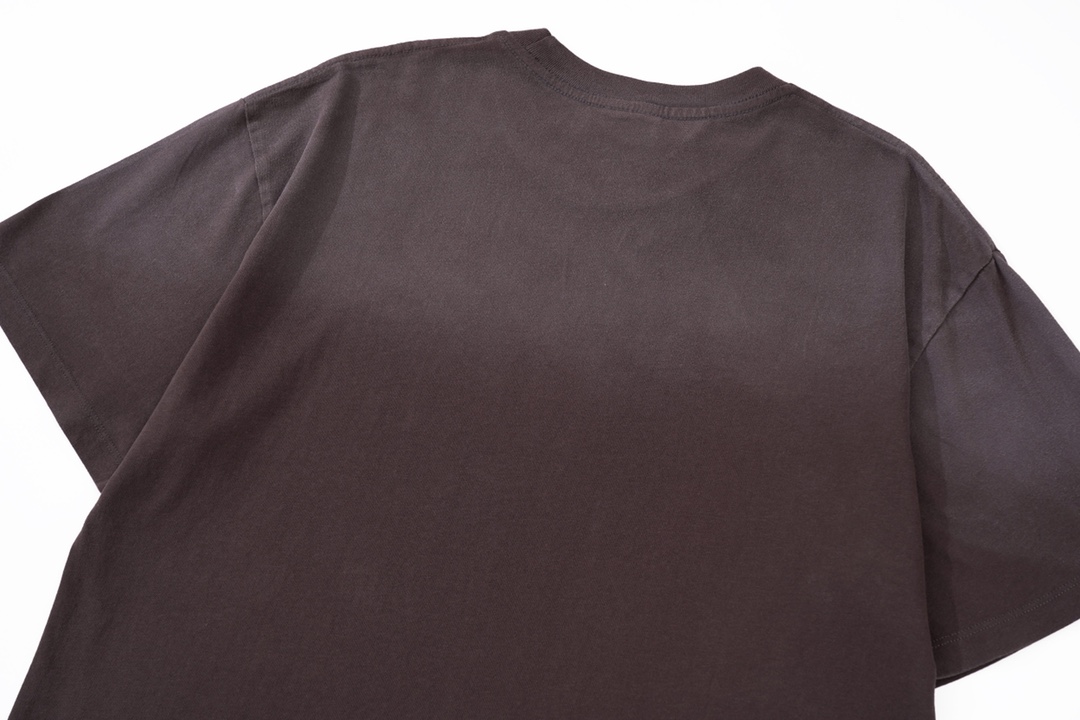 お勧め セントマイケル ヌビアンｎ級品 プリント トップス 純綿 半袖 シンプル 万能Tシャツ ブラウン_4