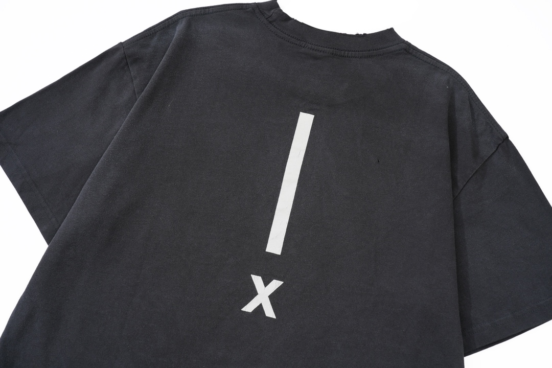 2024定番人気 セントマイケル コラボコピー プリント トップス 純綿Tシャツ 半袖 骰子プリント ブラック_4