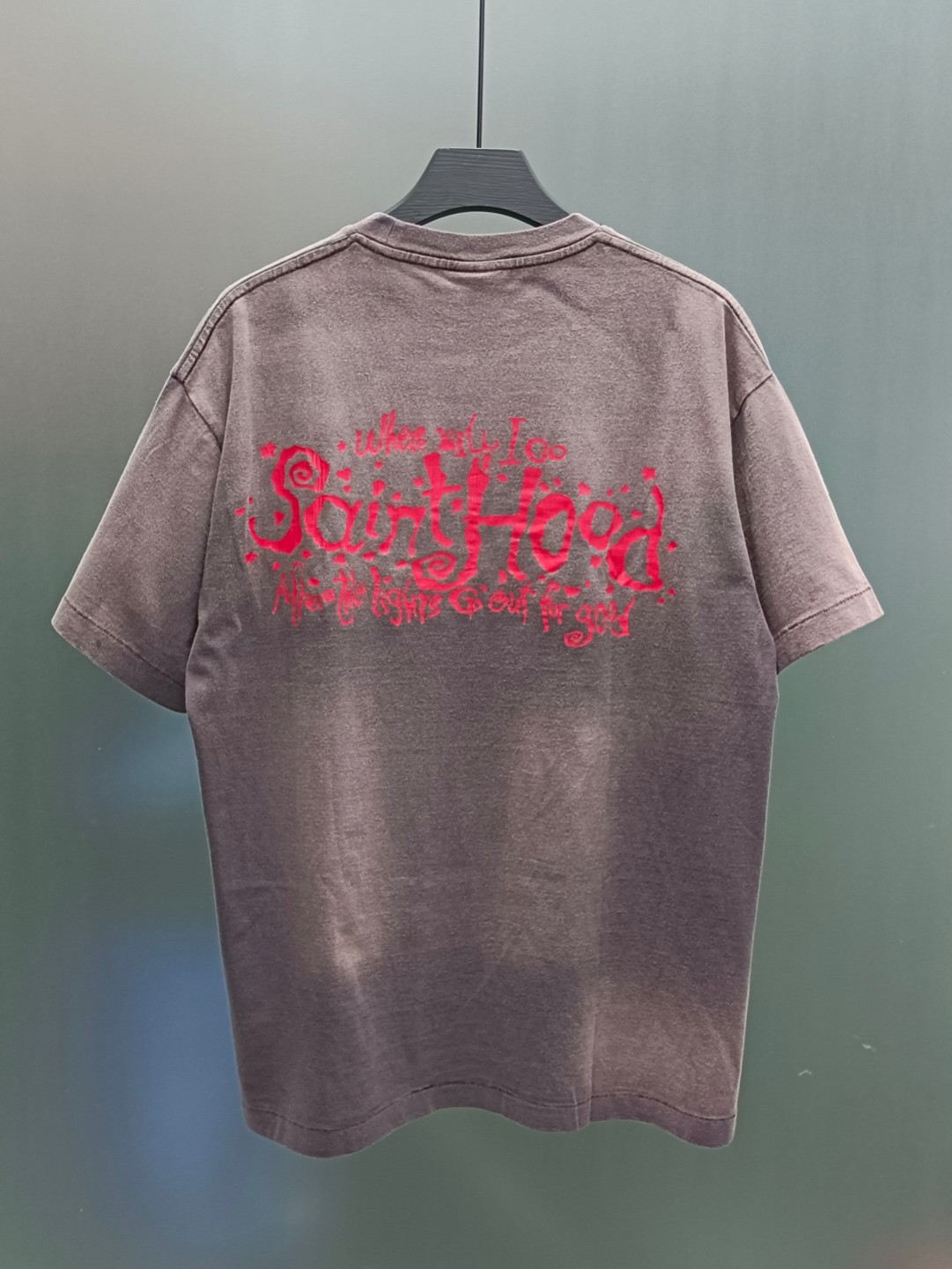 セントマイケル tシャツ メルカリスーパーコピー プリント 純綿 トップス 半袖 ファッション ゆったり 男女兼用 グレイ_2