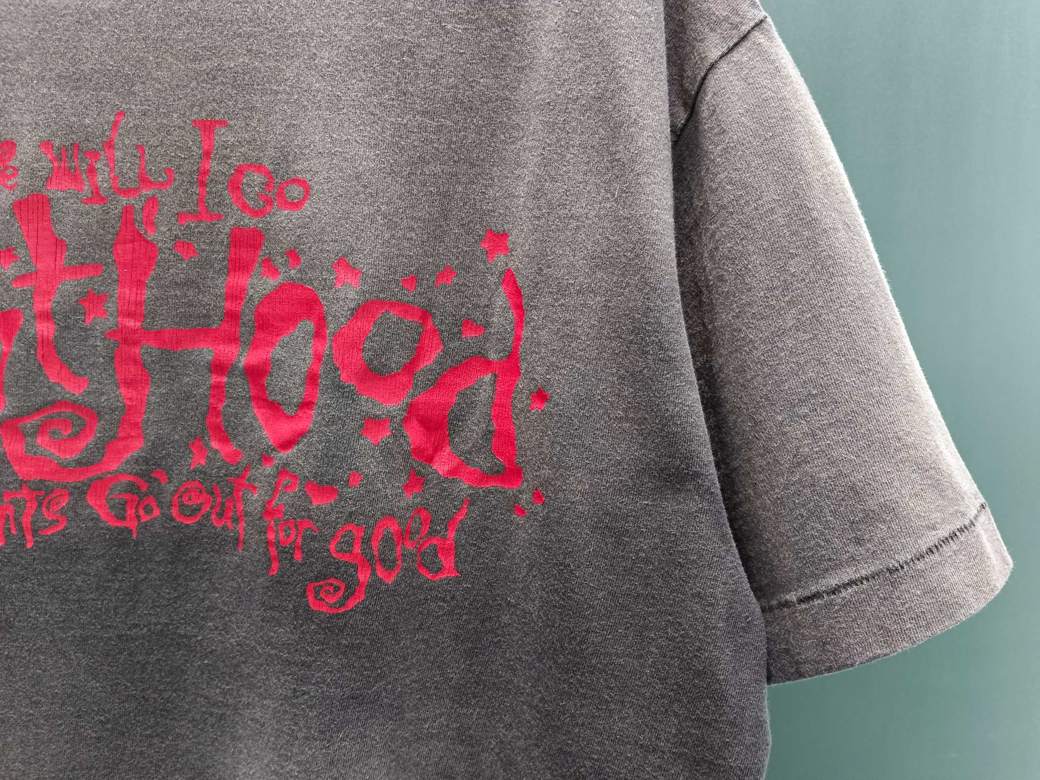 セントマイケル tシャツ メルカリスーパーコピー プリント 純綿 トップス 半袖 ファッション ゆったり 男女兼用 グレイ_6