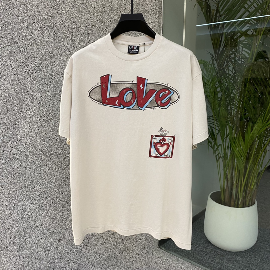 セントマイケル tシャツ サイズ感ｎ級品 天使プリント 純綿 トップス 半袖 シンプル 人気品 ファッション ホワイト_2