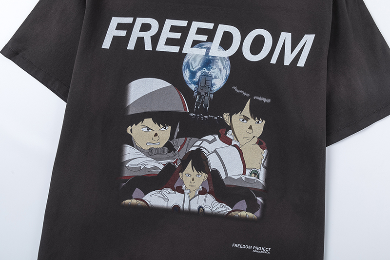 シンプル印象になって セントマイケル ロンtスーパーコピー 夏 漫画プリント シンプル  純綿 トップス 半袖 ファッション ブラック_4