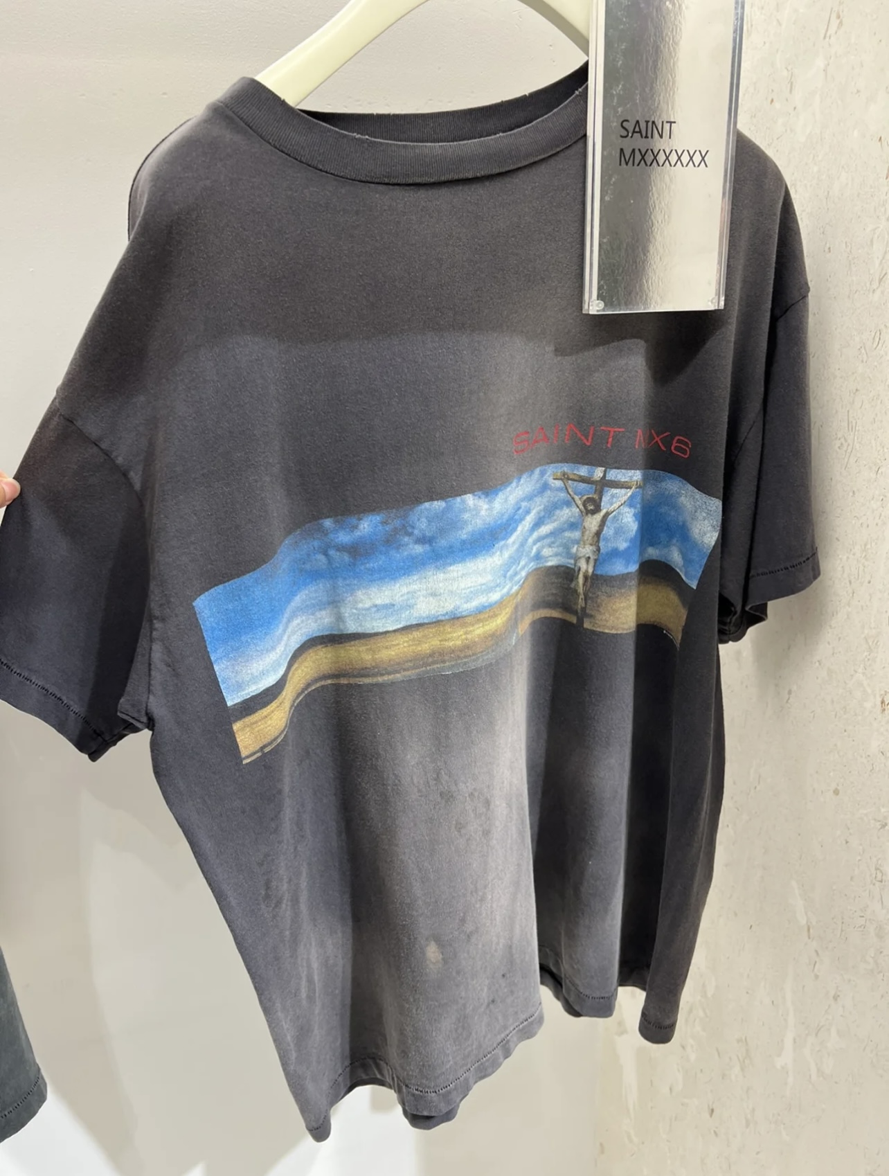 品質保証安い セントマイケル リステアコピー 夏服 プリント シンプル  純綿 トップス 半袖 人気商品 ブラック_16