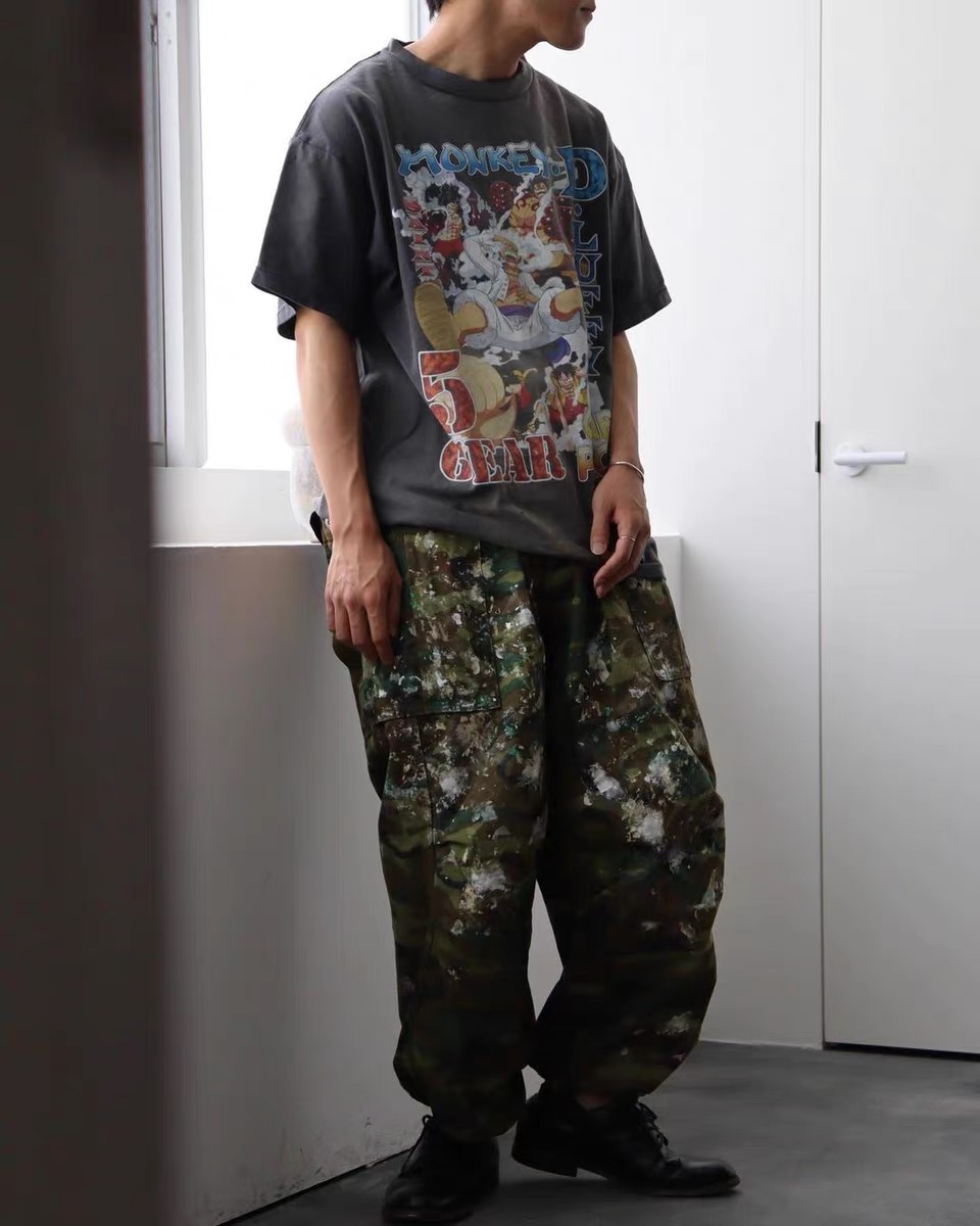 セントマイケル ルックｎ級品 夏服 ワンピース漫画プリント シンプル  純綿 トップス 半袖 カラフル 男女兼用 ブラック_9