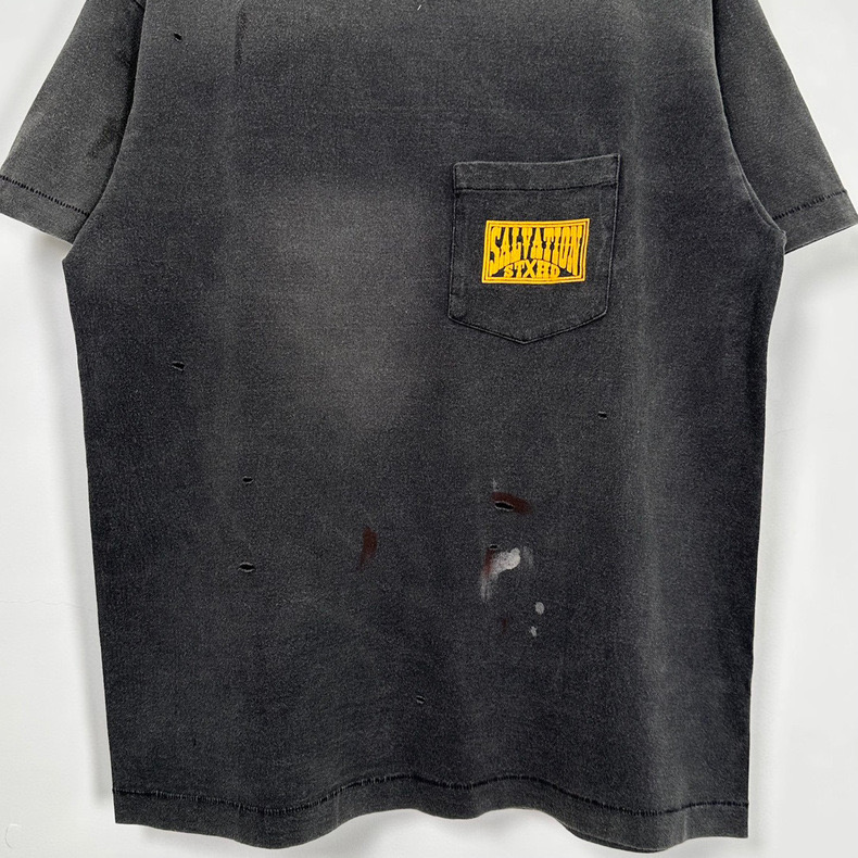 セントマイケル ロゴ激安通販 プリント シンプル  純綿Tシャツ トップス 半袖 ジャパン ファッション 男女兼用 ブラック_9