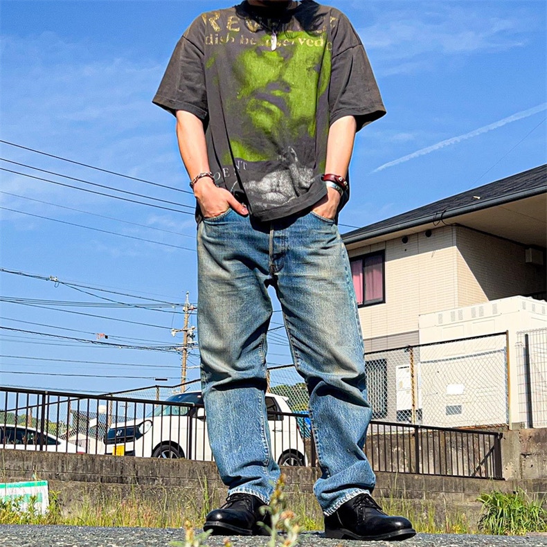 品質保証豊富なオ セイントマイケル ロンt偽物 プリント シンプル  純綿Tシャツ トップス 半袖 ファッション ブラック_3
