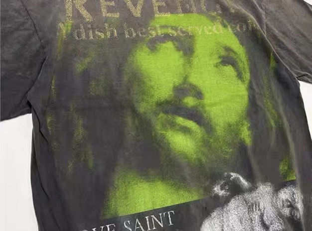 品質保証豊富なオ セイントマイケル ロンt偽物 プリント シンプル  純綿Tシャツ トップス 半袖 ファッション ブラック_12