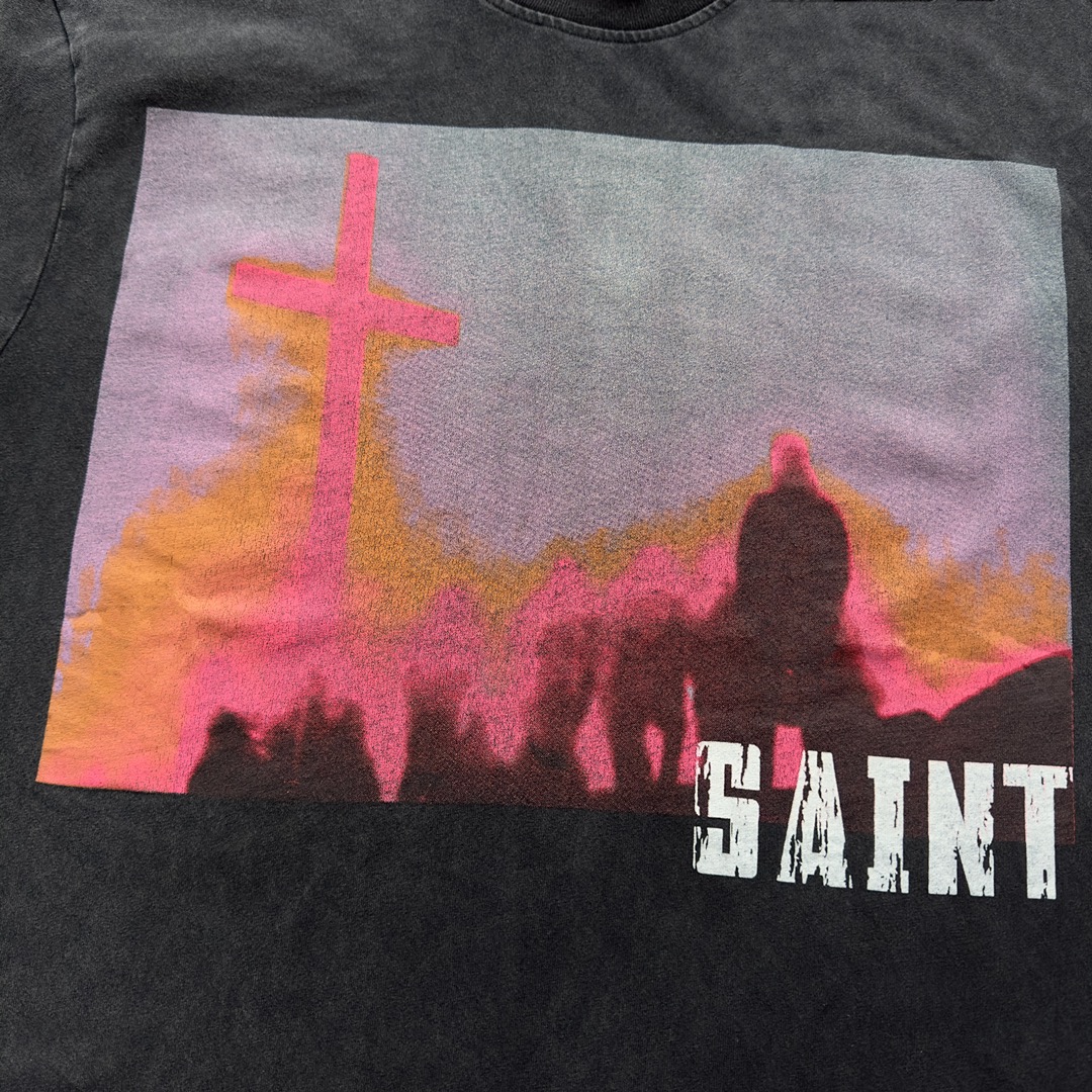 人気定番 セントマイケルトップススーパーコピー プリント シンプル 純綿Tシャツ トップス 半袖 ファッション ブラック_5