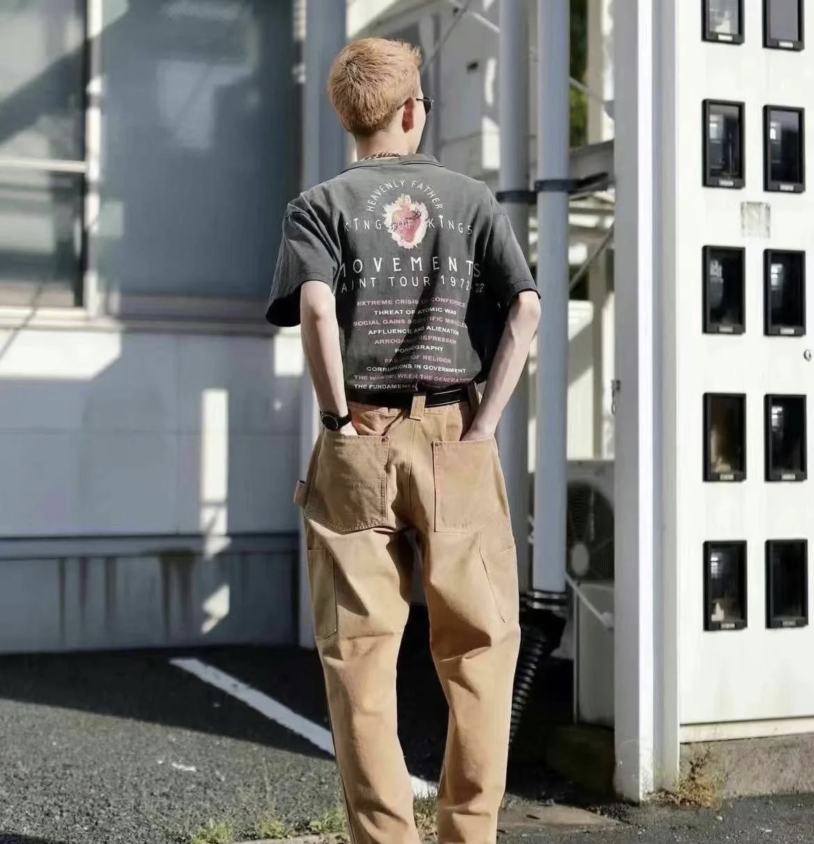 [新季度] セントマイケル とはコピー プリント シンプル 純綿Tシャツ トップス 半袖 柔らかい 通気性いい ブラック_2