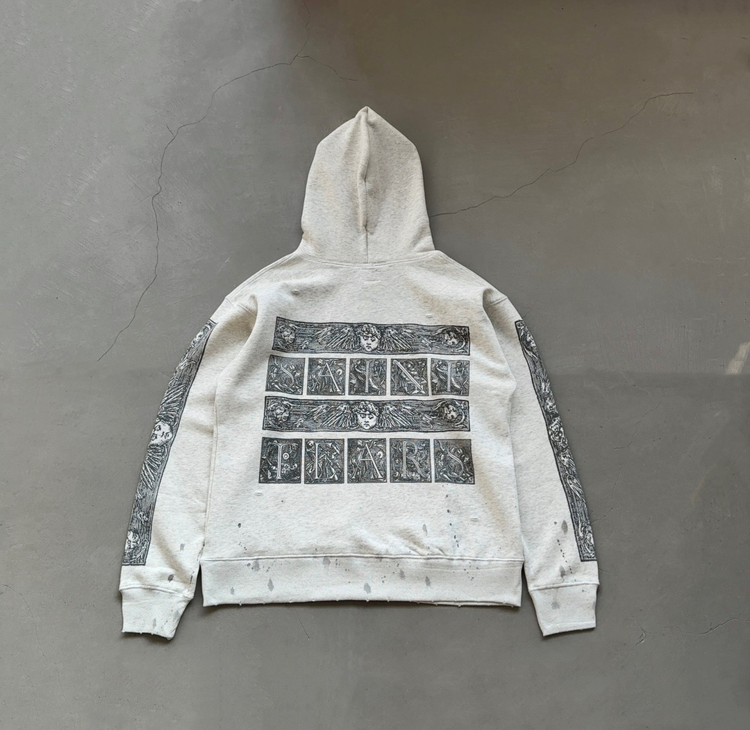 マイケルパーカーｎ級品 トップス プリント 純綿 柔らかい フード付き 品質保証 人気 シンプル 男女兼用 ホワイト_4