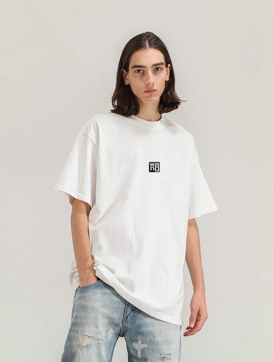 お買い得豊富な アレキサンダーワンtシャツ激安通販 トップス 半袖 純綿Tシャツ シンプル 柔らかい 人気新作 2色可選_3