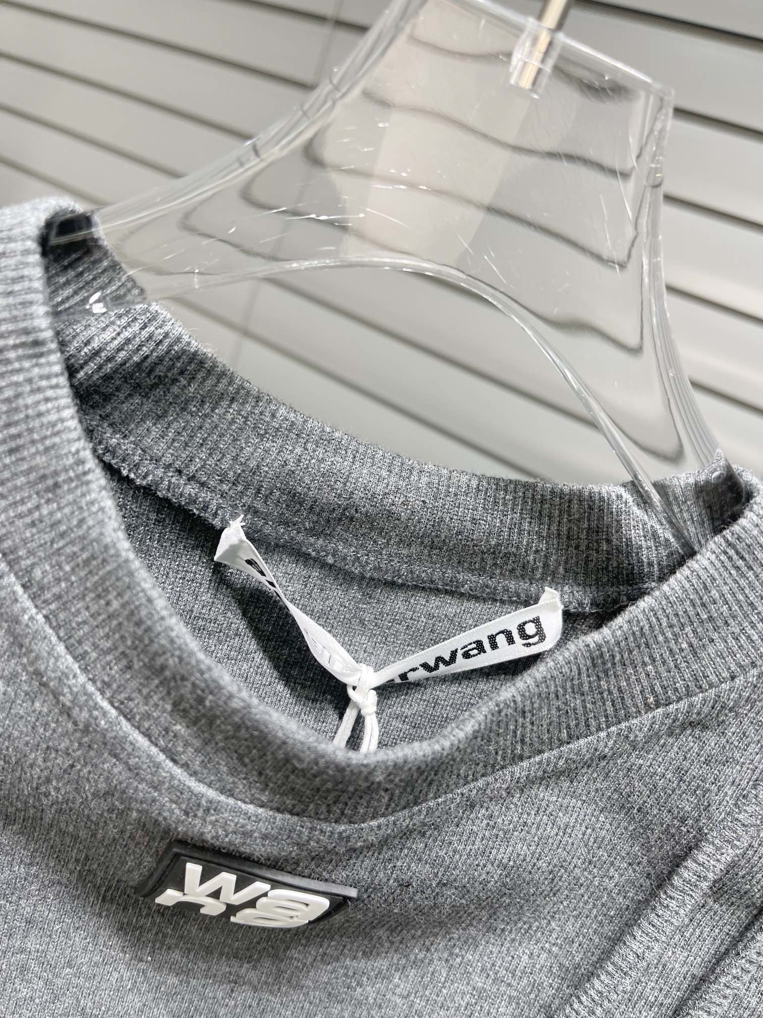 春夏人気定番安い アレキサンダーワン tシャツ ロゴｎ級品 純綿トップス 人気 長袖 ゆったり ファッション シンプル 深いグレイ_2