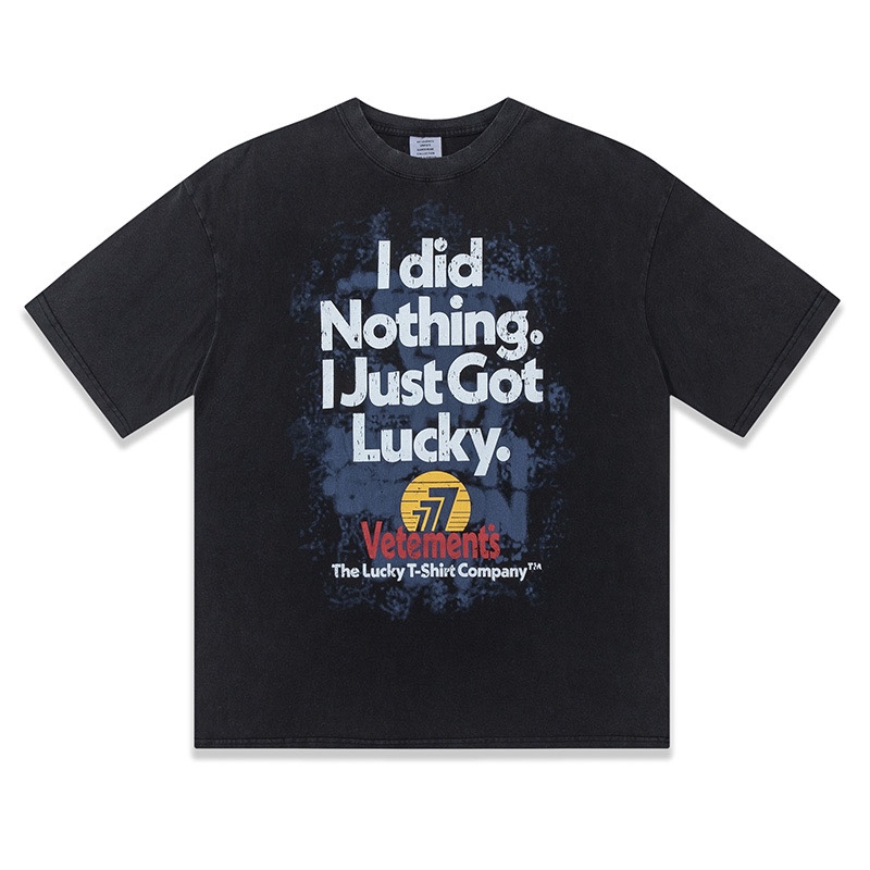 爆買い大得価 ヴェトモン スカルtシャツ激安通販 純綿 トップス 短袖 プリント ゆったり カジュアル 2色可選_2