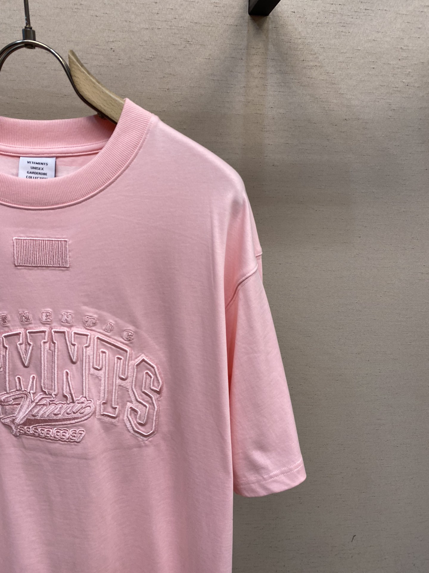 お買い得大人気 ヴェトモン パーカー ユニコーンコピー 純綿 トップス 短袖 シンプル 日常 男女兼用 ピンク_4