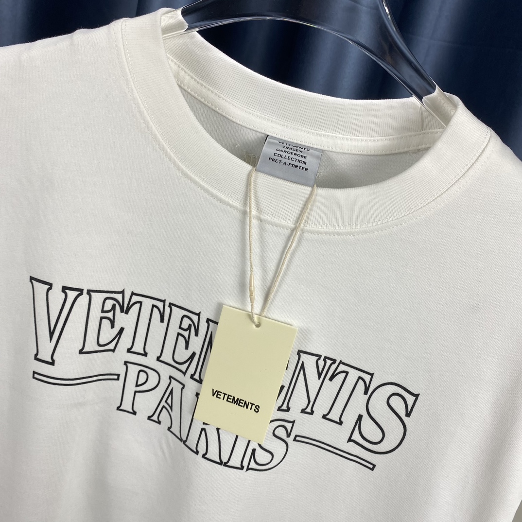人気定番 ヴェトモン ロンt激安通販 純綿 トップス 短袖 プリント Tシャツ 男女兼用 柔らかい シンプル ホワイト_3