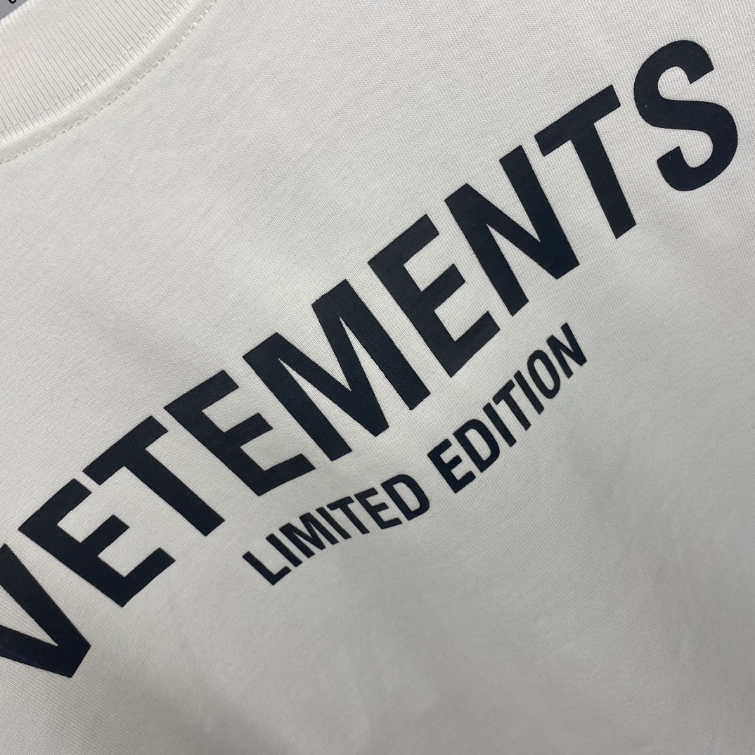 ヴェトモンシャツコピー 純綿 トップス 短袖 プリント Tシャツ 男女兼用 ファッション 大人気 ホワイト_5