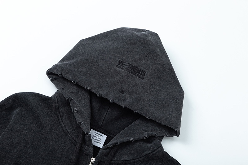 ヴェトモンパーカー メンズスーパーコピー 純綿 トップス 長袖 フード付き 青いロゴプリント 厚い 秋冬服 シンプル ブラック_5