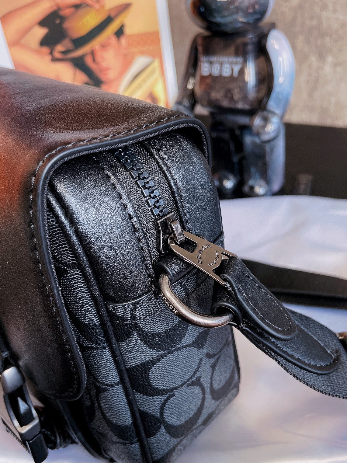 コーチ COACH限定 スーパーコピー バッグ レザー ブラック 軽量 ショルダーバッグ 人気_6