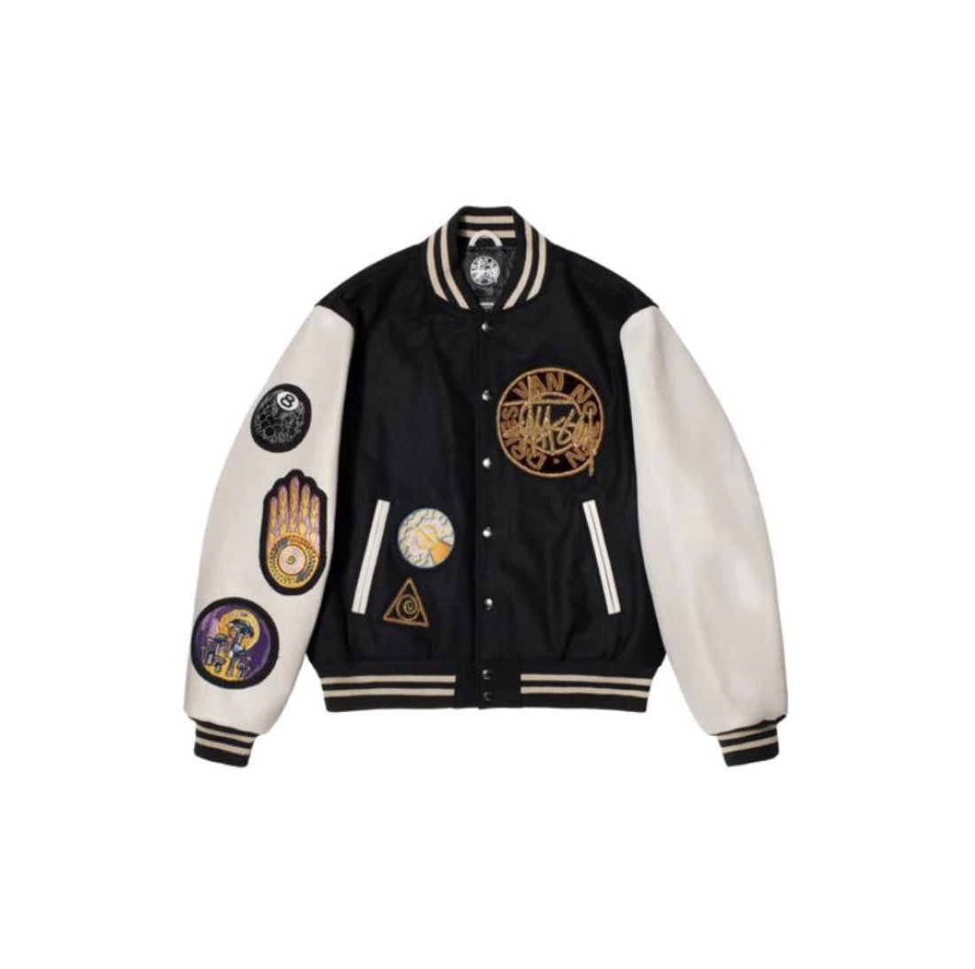 人気定番 ステューシージャケットサイズ感偽物 トップス アウター 運動服 stussy X Denim Tearsコラボモデル 高級品 ブラック_1