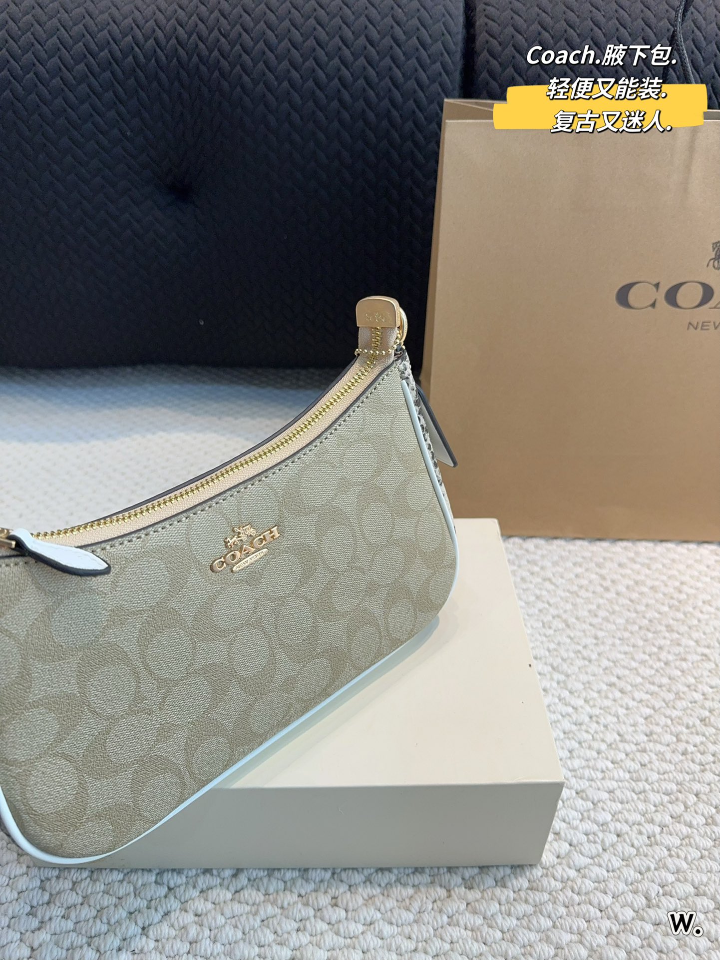 限定セール 低価 コーチ バッグ アウトレット 偽物 Crescent Bag  容量も十分_5